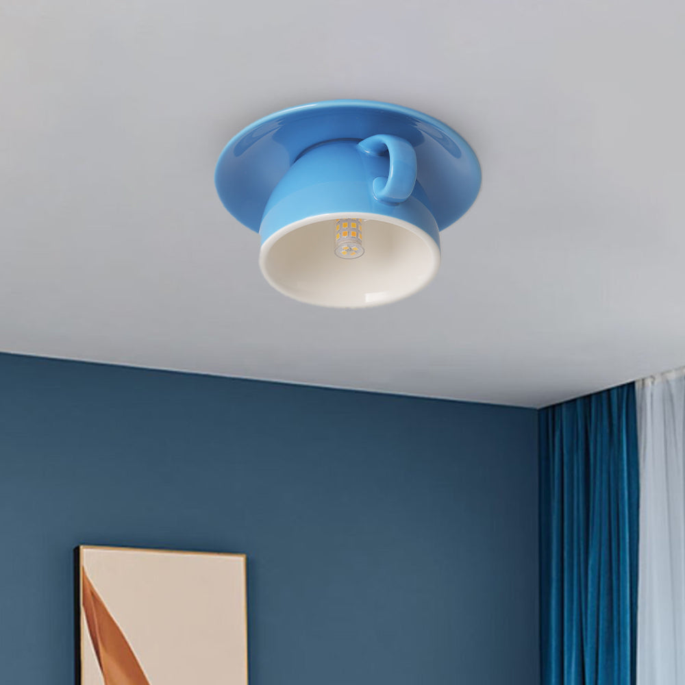 Aria Moderne Koffiekoppen Keramische Flush Plafondverlichting
