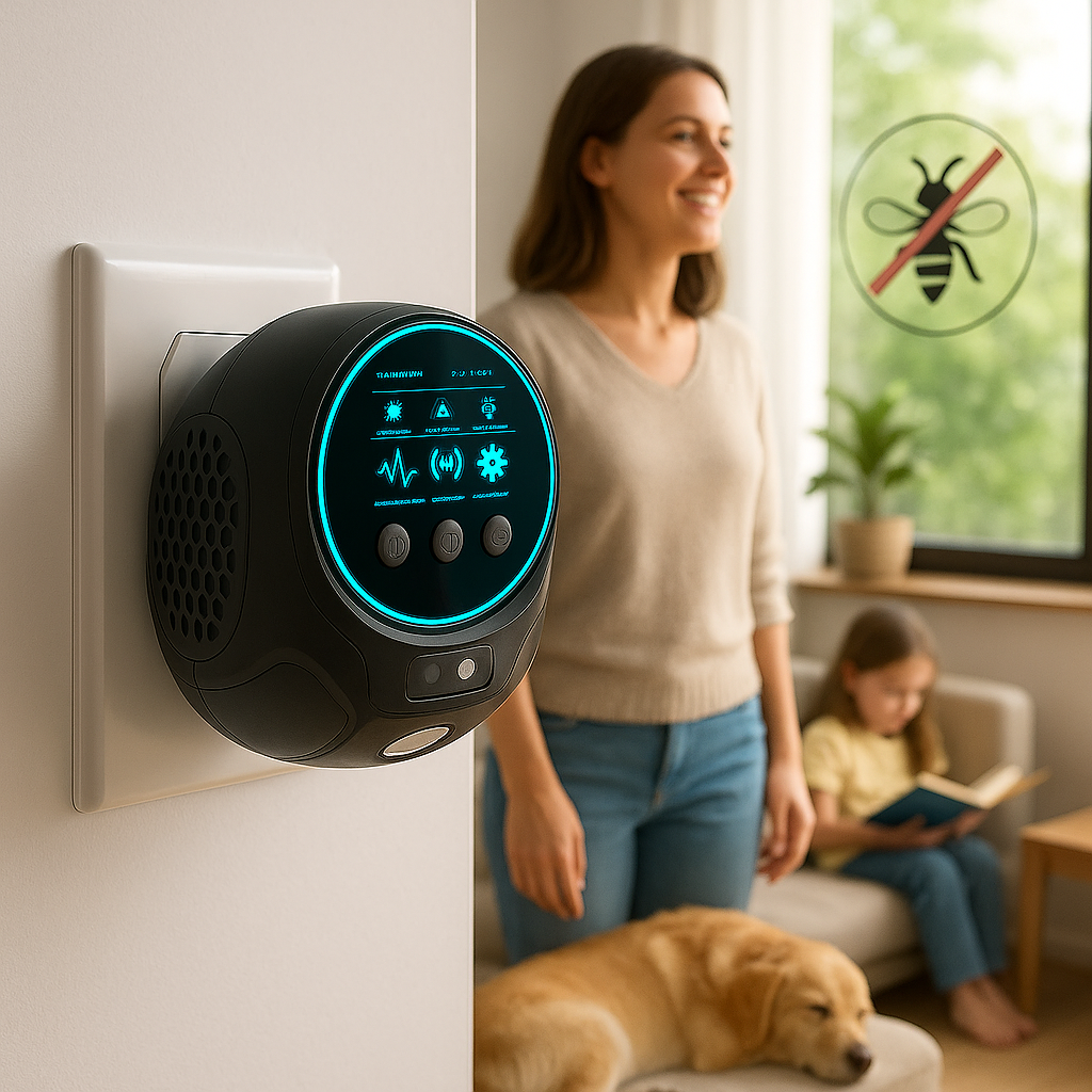 PulseGuard Ultrasone Bij- en Wespafschrikker, 360 Graden Dekking