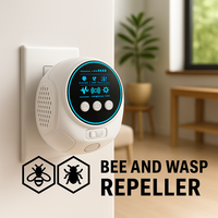 PulseGuard Ultrasone Bij- en Wespafschrikker, 360 Graden Dekking