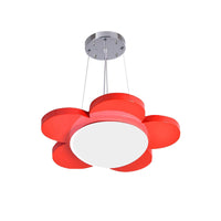15"/23" Diameter Bloemvormige Hanglamp Kinderen Acryl LED Plafond Chandelier in Rood/Geel/Blauw/Groen voor Kinderkamer