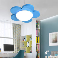 15"/23" Diameter Bloemvormige Hanglamp Kinderen Acryl LED Plafond Chandelier in Rood/Geel/Blauw/Groen voor Kinderkamer