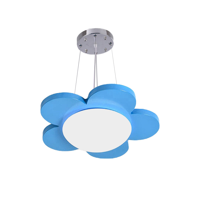 15"/23" Diameter Bloemvormige Hanglamp Kinderen Acryl LED Plafond Chandelier in Rood/Geel/Blauw/Groen voor Kinderkamer