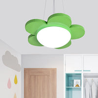 15"/23" Diameter Bloemvormige Hanglamp Kinderen Acryl LED Plafond Chandelier in Rood/Geel/Blauw/Groen voor Kinderkamer