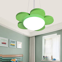 15"/23" Diameter Bloemvormige Hanglamp Kinderen Acryl LED Plafond Chandelier in Rood/Geel/Blauw/Groen voor Kinderkamer