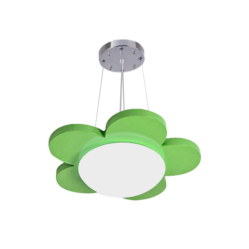 15"/23" Diameter Bloemvormige Hanglamp Kinderen Acryl LED Plafond Chandelier in Rood/Geel/Blauw/Groen voor Kinderkamer