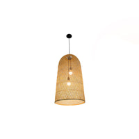 Bamboe Verlengde Hanglamp Aziatisch 2 Lichten Houten Hanglamp voor Woonkamer