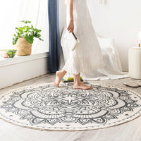 Ronde Boho Tapijt | Geometrisch Patroon van Katoen