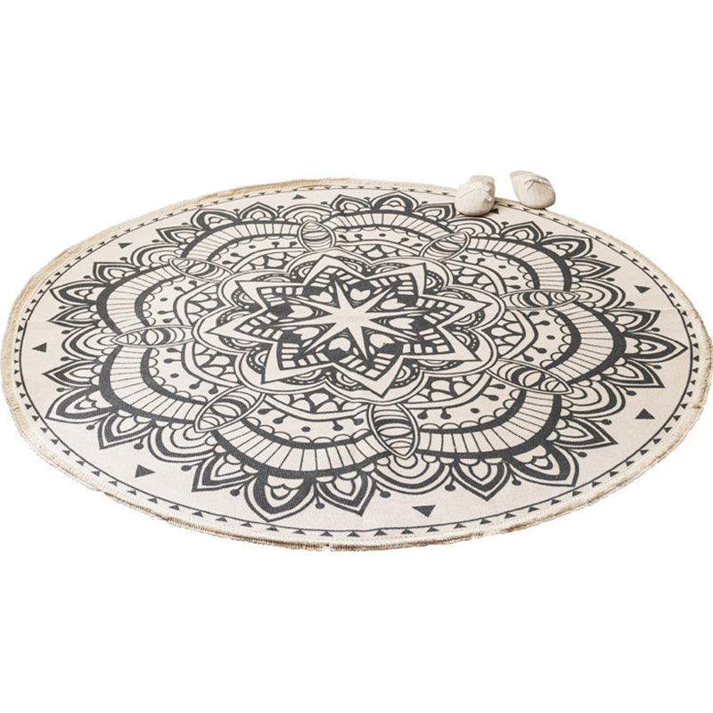 Ronde Boho Tapijt | Geometrisch Patroon van Katoen