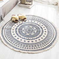 Ronde Boho Tapijt | Geometrisch Patroon van Katoen
