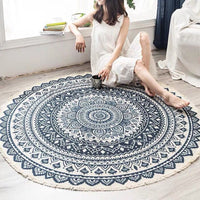 Ronde Boho Tapijt | Geometrisch Patroon van Katoen