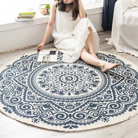 Ronde Boho Tapijt | Geometrisch Patroon van Katoen
