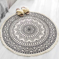 Ronde Boho Tapijt | Geometrisch Patroon van Katoen
