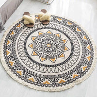 Ronde Boho Tapijt | Geometrisch Patroon van Katoen