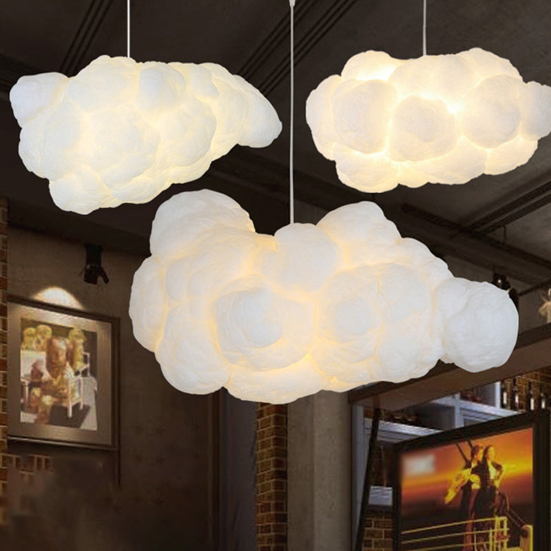 Cloud Plastic Kroonluchter Hanglamp Modern 2 Koppen Witte Hanglamp voor Slaapkamer