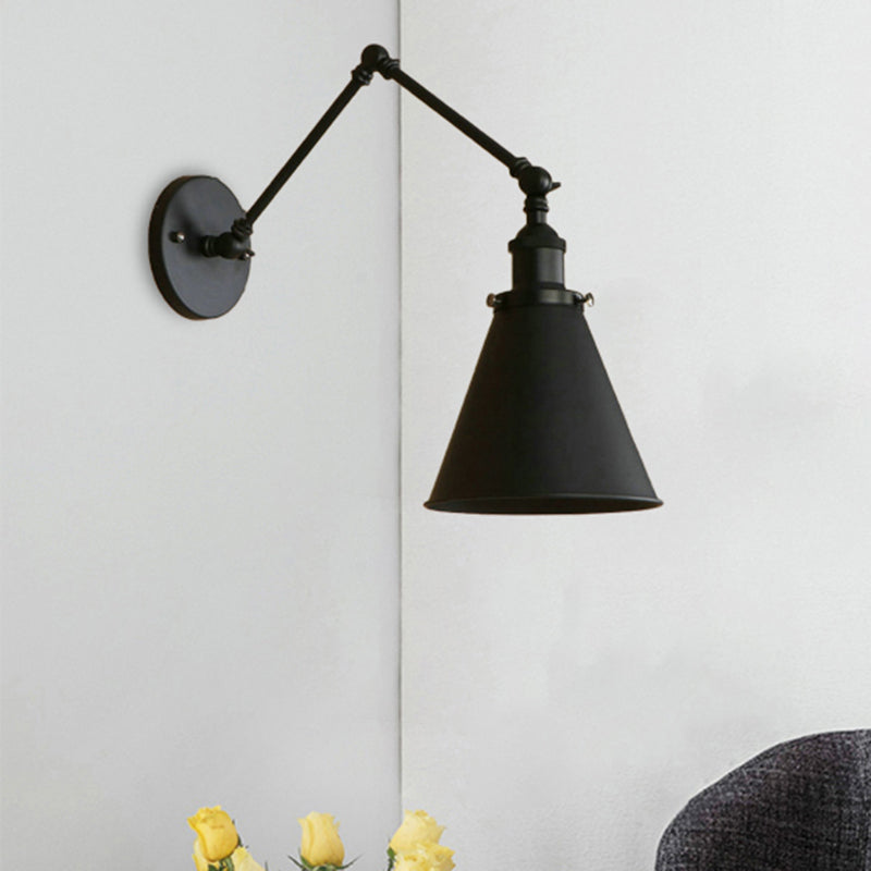 Boerderijstijl Conen Wandlamp 1 Lamp IJzeren Wandverlichting in Zwart/Roest voor Slaapkamer