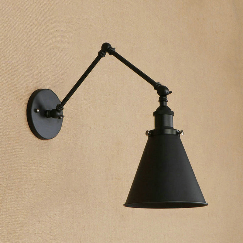 Boerderijstijl Conen Wandlamp 1 Lamp IJzeren Wandverlichting in Zwart/Roest voor Slaapkamer