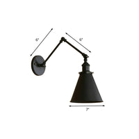 Boerderijstijl Conen Wandlamp 1 Lamp IJzeren Wandverlichting in Zwart/Roest voor Slaapkamer