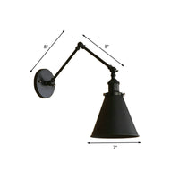 Boerderijstijl Conen Wandlamp 1 Lamp IJzeren Wandverlichting in Zwart/Roest voor Slaapkamer