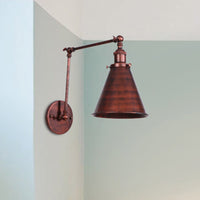 Boerderijstijl Conen Wandlamp 1 Lamp IJzeren Wandverlichting in Zwart/Roest voor Slaapkamer