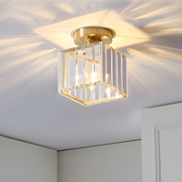 Skanto | Kristallen Glas Hanglamp – Messing en Compact Ontwerp