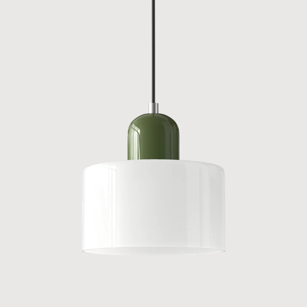 Vintage Hanglamp met Glazen Kap en Verstelbaar Snoer voor een Gezellige Sfeer