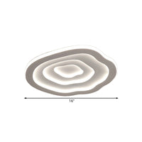 Ripple Acryl Plafondlamp Simpliciteit 16"/19.5"/23.5" Breed LED Witte Opbouwlamp in Warm/Witte Licht