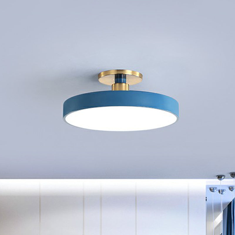 Ronde Flush Mount Licht Nordic Stijl Acryl Slaapkamer LED Semi Flush Plafond Licht