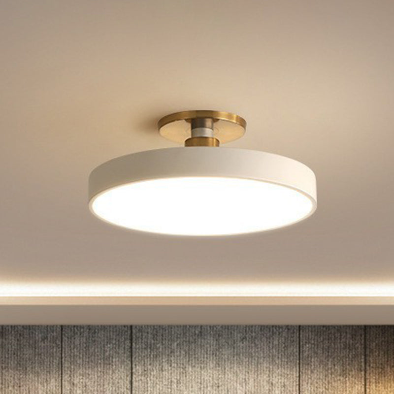 Ronde Flush Mount Licht Nordic Stijl Acryl Slaapkamer LED Semi Flush Plafond Licht