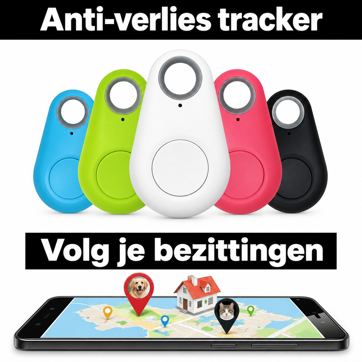 SafeTrack | GPS Tracker met Live Tracking voor Kinderen, Huisdieren en Waardevolle Spullen