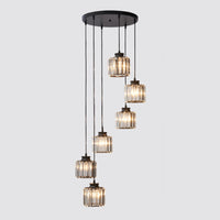 Cilinder Trap Multi Plafondlamp Helder Kristal Moderne Hanglamp