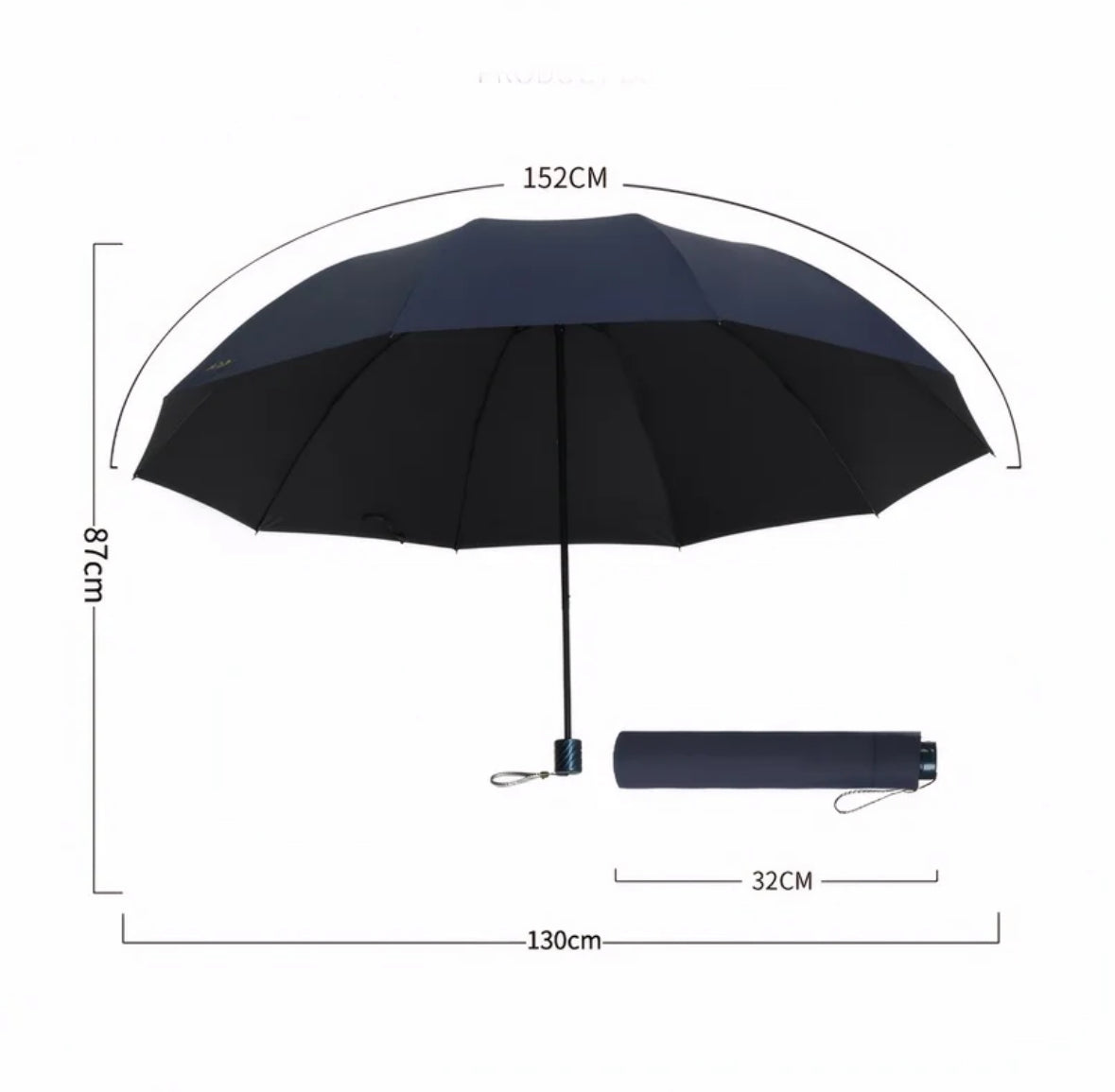 Bolendo XXL Knirps 3-Personen Regenboog - 130 cm Spanwijdte, opvouwbaar, winddicht