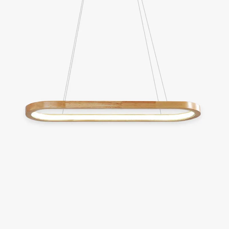 Veon Hedendaagse Ovale Houten Hanglamp