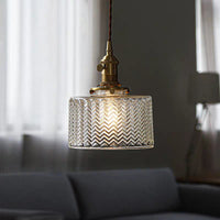 Industriële Drum Plafondlamp Enkele Glazen Hanglamp in Goud voor Restaurant