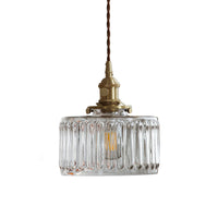 Industriële Drum Plafondlamp Enkele Glazen Hanglamp in Goud voor Restaurant