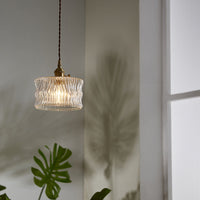 Industriële Drum Plafondlamp Enkele Glazen Hanglamp in Goud voor Restaurant