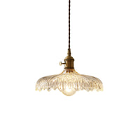 Industriële Schaalrand Plafondlamp Enkel Helder Glas Hanglamp voor Restaurant