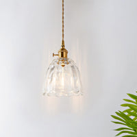 Antieke Schaduw Hanglamp 1-Licht Duidelijk Glas Hanglamp voor Restaurant