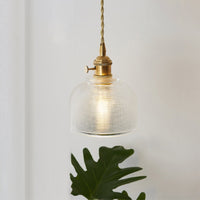 Antieke Schaduw Hanglamp 1-Licht Duidelijk Glas Hanglamp voor Restaurant