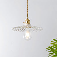 Antieke Schaduw Hanglamp 1-Licht Duidelijk Glas Hanglamp voor Restaurant