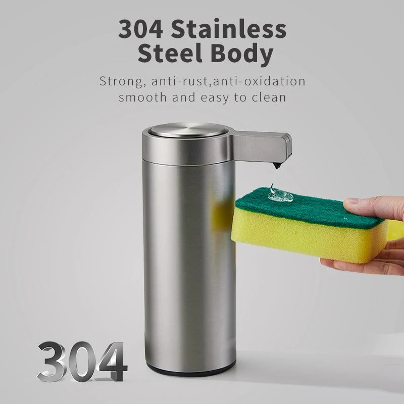 LuminaSteel Roestvrijstalen Contactloze Zeepdispenser In Moderne Badkamers