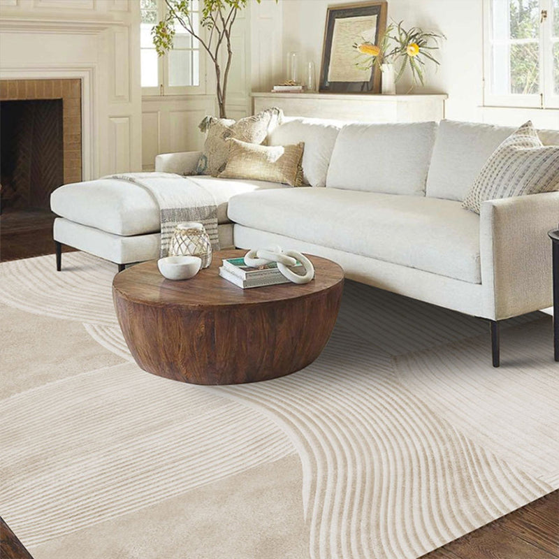 Minimalistische Decoratie Tapijt Multi Kleur Gestreept Gebied Tapijt Synthetisch Huisdier Vriendelijk Eenvoudig Onderhoud Tapijt
