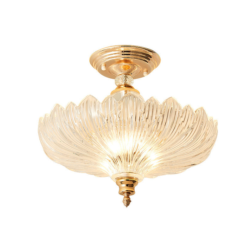 Zwart/Goud 3 Lichten Plafondmontage Traditionele Kristallen Golfvormige Semi Flush Licht voor Eetkamer, 12"/16" Breed