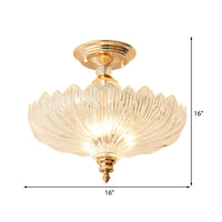 Zwart/Goud 3 Lichten Plafondmontage Traditionele Kristallen Golfvormige Semi Flush Licht voor Eetkamer, 12"/16" Breed