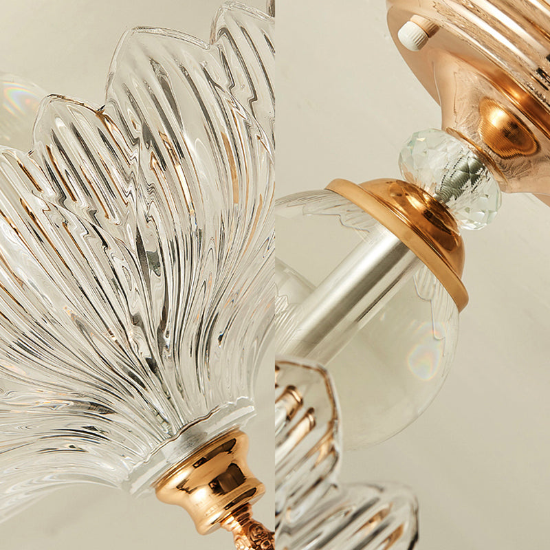 Zwart/Goud 3 Lichten Plafondmontage Traditionele Kristallen Golfvormige Semi Flush Licht voor Eetkamer, 12"/16" Breed
