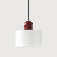 Vintage Hanglamp met Glazen Kap en Verstelbaar Snoer voor een Gezellige Sfeer