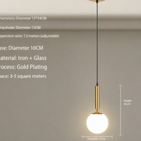 Gouden Scandinavische hanglamp