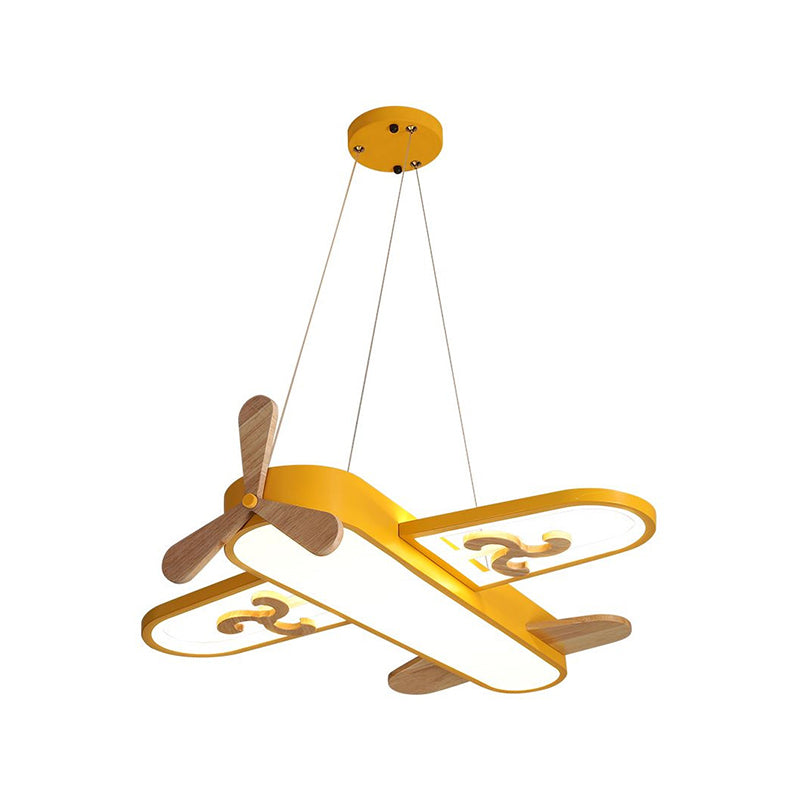 Kinderen Vliegtuigvormige Hanglamp Acryl Slaapkamer LED Kroonluchter Hanglamp