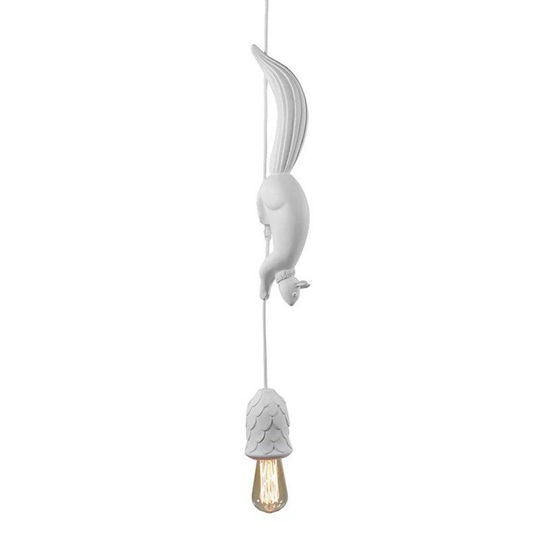 Eekhoorn en Dennenappel Eetkamer Hanglamp Hars 1 Hoofd Decoratieve Hanglamp