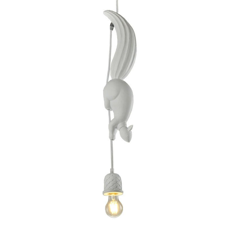 Eekhoorn en Dennenappel Eetkamer Hanglamp Hars 1 Hoofd Decoratieve Hanglamp