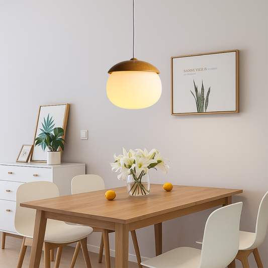 Noordse Houten Hanglamp